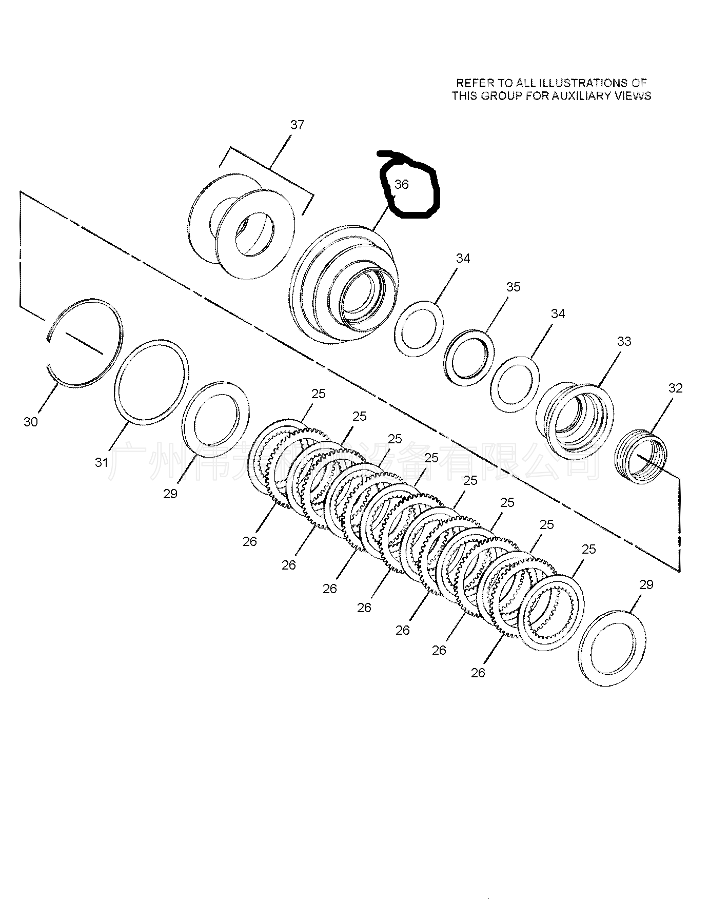 卡特轮挖配件M315D2 变速箱大活塞Piston 2384694 Caterpillar parts