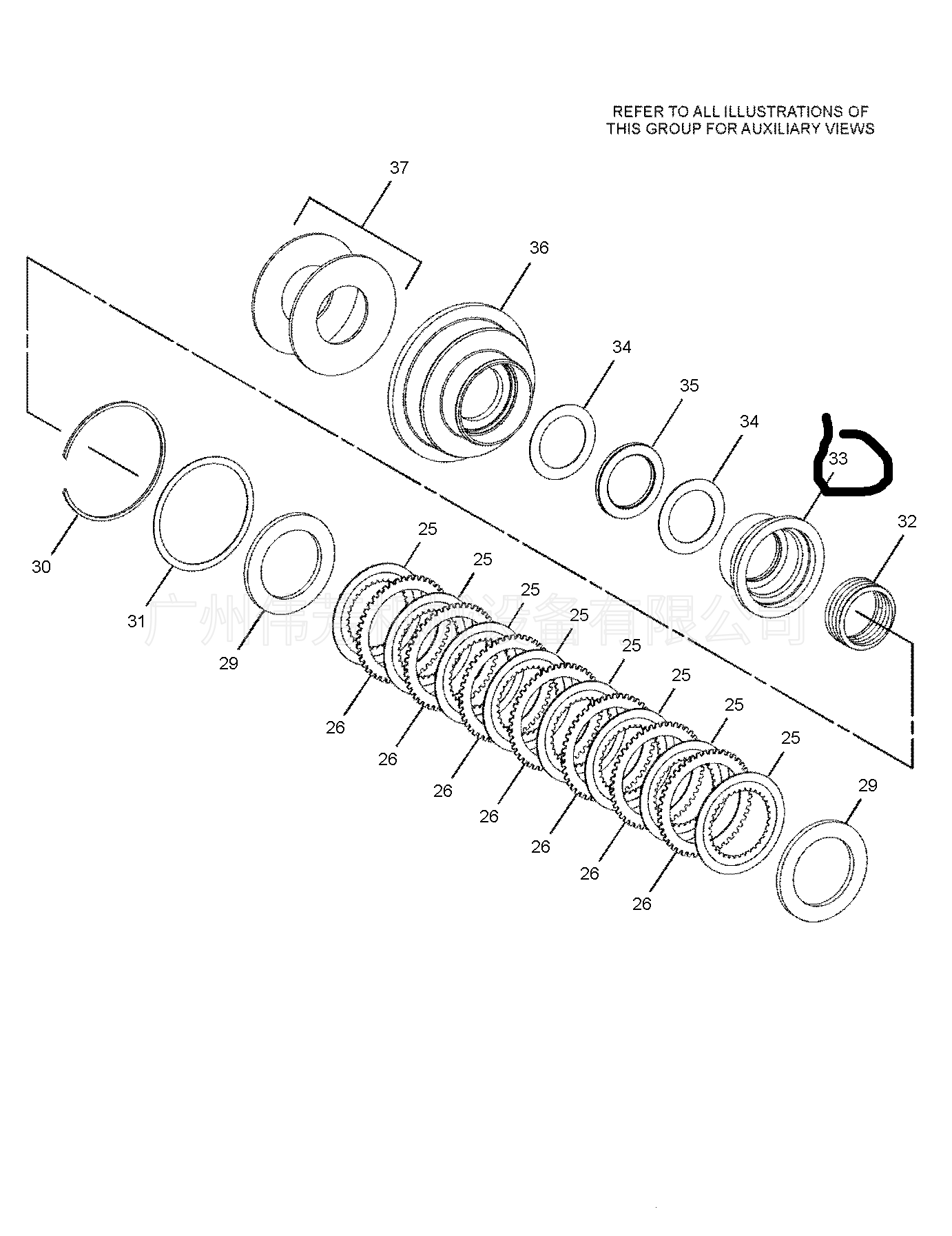 卡特轮挖M315D2 变速箱小活塞  RING 2384691 - Caterpillar Pressure ZF4143352060