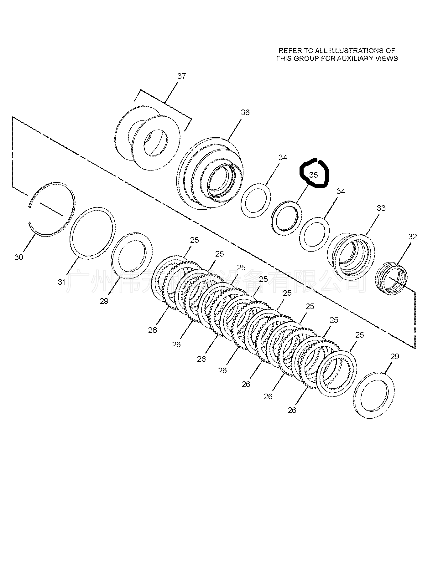 卡特轮挖配件M315D2 变速箱平面轴承 THRUST-BEARING 2634911 - Caterpillar