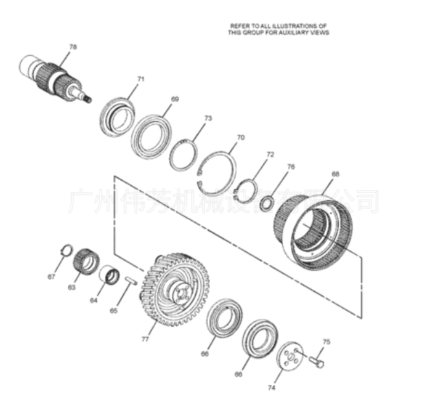 卡特轮挖M315D2 变速箱行星齿2919451 PINION-PLANETARY Caterpillar parts